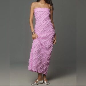 NWT Endless Rose Strapless Pink Textured Dress